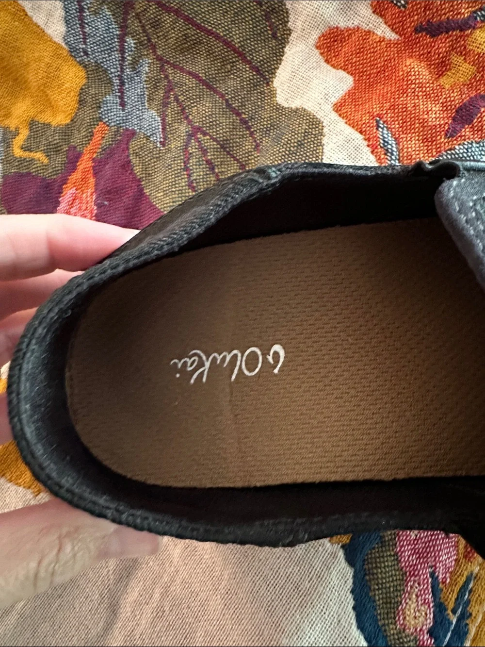 Olukai  Black Camouflage Slip-Ons